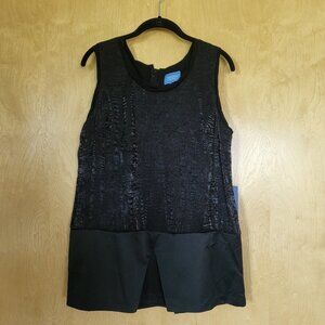Simply Vera Sleeveless Tunic Blouse Black Size 14